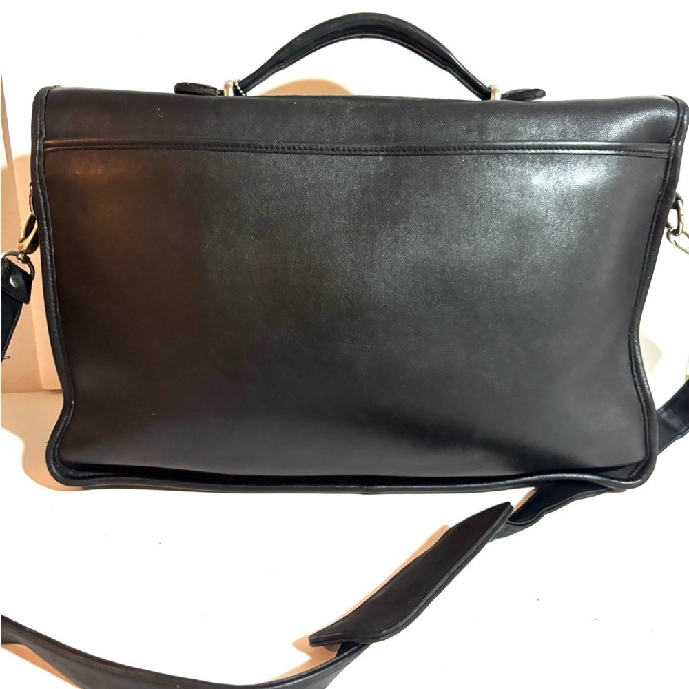 Coach vintage unisex Black  briefcase Leather shoulder Bag - Picture 5 of 11